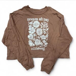 Billabong Brown Floral Long Sleeve Tee
